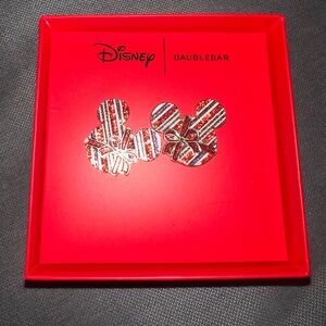 Disney BaubleBar Mickey Mouse Peppermint Earrings Gift Stripes Christmas